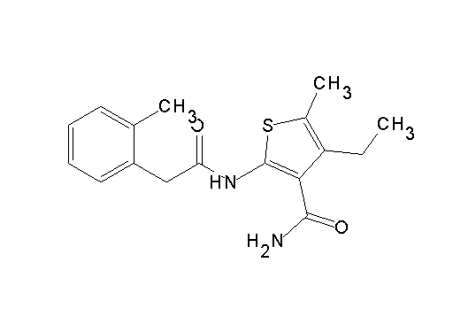 4-ethyl-5-methyl-2-{[(2-methylphenyl)acetyl]amino}-3-thiophenecarboxamide