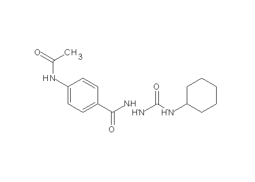 2-[4-(acetylamino)benzoyl]-N-cyclohexylhydrazinecarboxamide