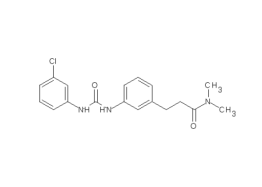 3-[3-({[(3-chlorophenyl)amino]carbonyl}amino)phenyl]-N,N-dimethylpropanamide
