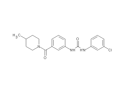 N-(3-chlorophenyl)-N'-{3-[(4-methyl-1-piperidinyl)carbonyl]phenyl}urea