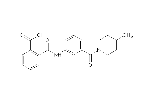 2-[({3-[(4-methyl-1-piperidinyl)carbonyl]phenyl}amino)carbonyl]benzoic acid