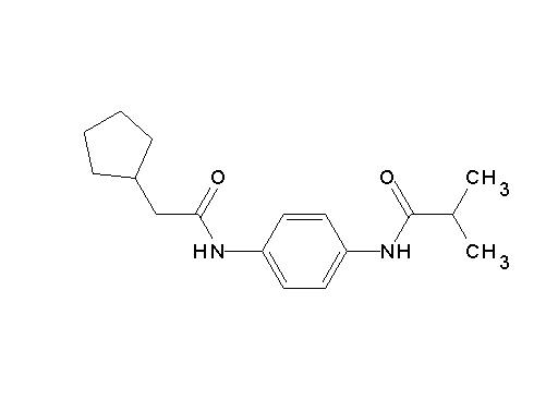 N-{4-[(cyclopentylacetyl)amino]phenyl}-2-methylpropanamide