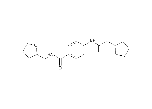 4-[(cyclopentylacetyl)amino]-N-(tetrahydro-2-furanylmethyl)benzamide