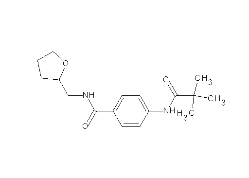 4-[(2,2-dimethylpropanoyl)amino]-N-(tetrahydro-2-furanylmethyl)benzamide