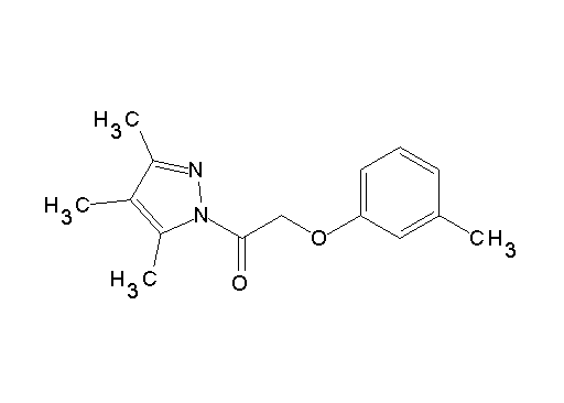 3,4,5-trimethyl-1-[(3-methylphenoxy)acetyl]-1H-pyrazole