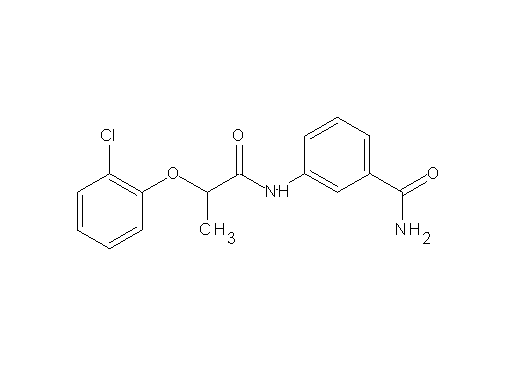 3-{[2-(2-chlorophenoxy)propanoyl]amino}benzamide