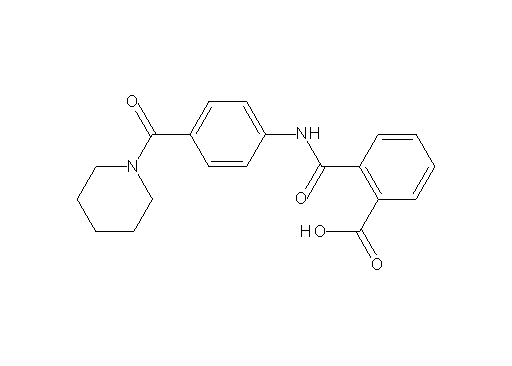2-({[4-(1-piperidinylcarbonyl)phenyl]amino}carbonyl)benzoic acid