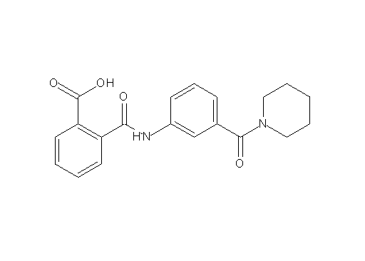 2-({[3-(1-piperidinylcarbonyl)phenyl]amino}carbonyl)benzoic acid