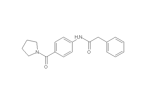 2-phenyl-N-[4-(1-pyrrolidinylcarbonyl)phenyl]acetamide