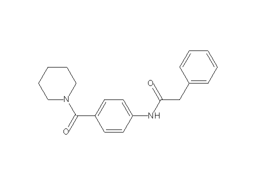 2-phenyl-N-[4-(1-piperidinylcarbonyl)phenyl]acetamide