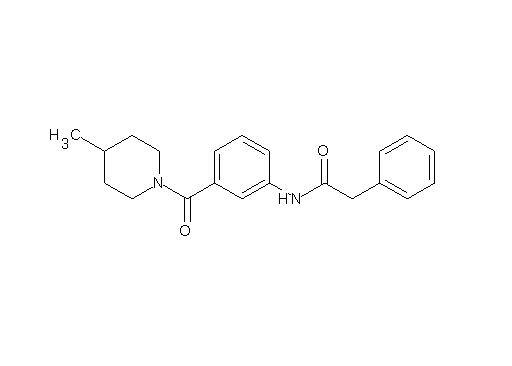 N-{3-[(4-methyl-1-piperidinyl)carbonyl]phenyl}-2-phenylacetamide