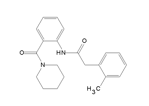 2-(2-methylphenyl)-N-[2-(1-piperidinylcarbonyl)phenyl]acetamide