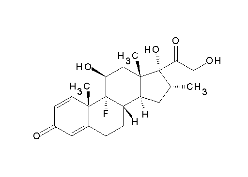 9-fluoro-11,17,21-trihydroxy-16-methylpregna-1,4-diene-3,20-dione - Click Image to Close