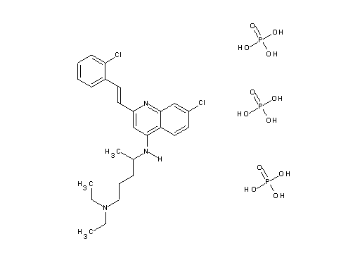 N4-{7-chloro-2-[2-(2-chlorophenyl)vinyl]-4-quinolinyl}-N1,N1-diethyl-1,4-pentanediamine tris(phosphate)