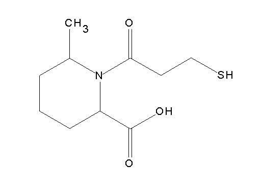 6-methyl-1-(3-sulfanylpropanoyl)-2-piperidinecarboxylic acid