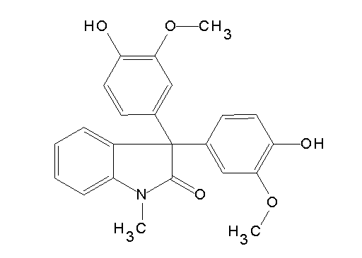 3,3-bis(4-hydroxy-3-methoxyphenyl)-1-methyl-1,3-dihydro-2H-indol-2-one