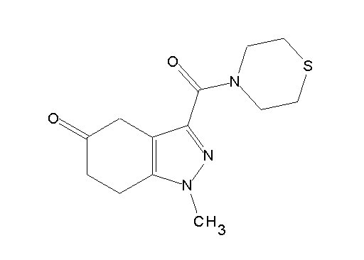 1-methyl-3-(4-thiomorpholinylcarbonyl)-1,4,6,7-tetrahydro-5H-indazol-5-one