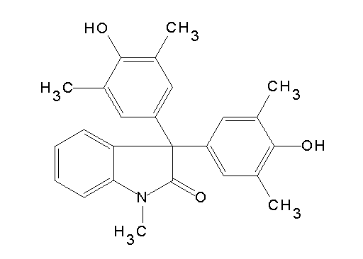 3,3-bis(4-hydroxy-3,5-dimethylphenyl)-1-methyl-1,3-dihydro-2H-indol-2-one - Click Image to Close