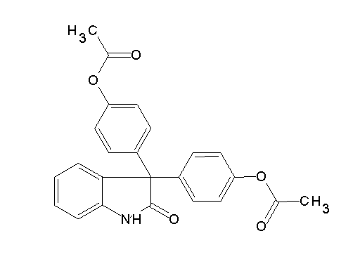 (2-oxo-2,3-dihydro-1H-indole-3,3-diyl)bis(4,1-phenylene) diacetate - Click Image to Close