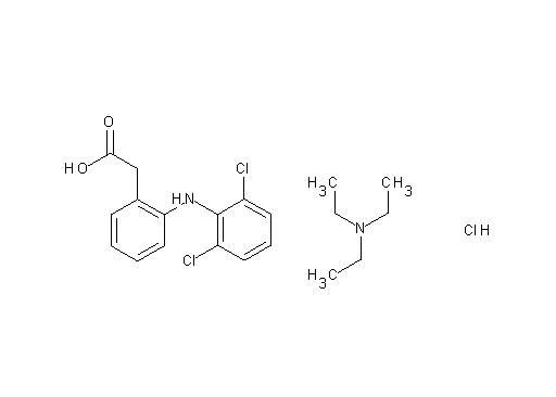 {2-[(2,6-dichlorophenyl)amino]phenyl}acetic acid - N,N-diethylethanamine (1:1) hydrochloride