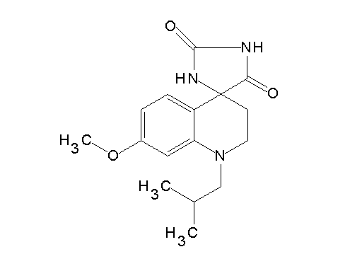 1'-isobutyl-7'-methoxy-2',3'-dihydro-1'H,2H,5H-spiro[imidazolidine-4,4'-quinoline]-2,5-dione