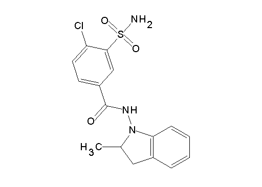 3-(aminosulfonyl)-4-chloro-N-(2-methyl-2,3-dihydro-1H-indol-1-yl)benzamide