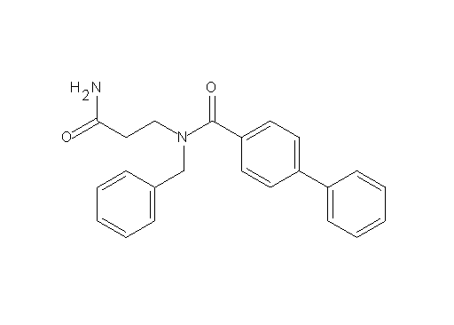 N-(3-amino-3-oxopropyl)-N-benzyl-4-biphenylcarboxamide (non-preferred name)