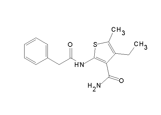 4-ethyl-5-methyl-2-[(phenylacetyl)amino]-3-thiophenecarboxamide