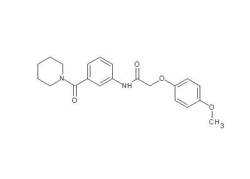 2-(4-methoxyphenoxy)-N-[3-(1-piperidinylcarbonyl)phenyl]acetamide