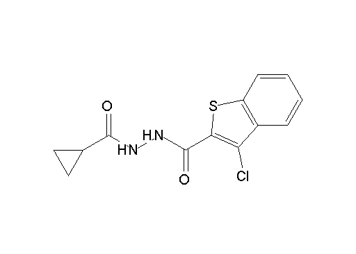 3-chloro-N'-(cyclopropylcarbonyl)-1-benzothiophene-2-carbohydrazide