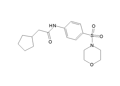 2-cyclopentyl-N-[4-(4-morpholinylsulfonyl)phenyl]acetamide