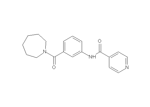 N-[3-(1-azepanylcarbonyl)phenyl]isonicotinamide