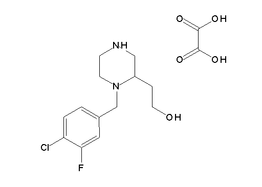 2-[1-(4-chloro-3-fluorobenzyl)-2-piperazinyl]ethanol ethanedioate (salt)