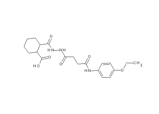 2-[(2-{4-[(4-ethoxyphenyl)amino]-4-oxobutanoyl}hydrazino)carbonyl]cyclohexanecarboxylic acid