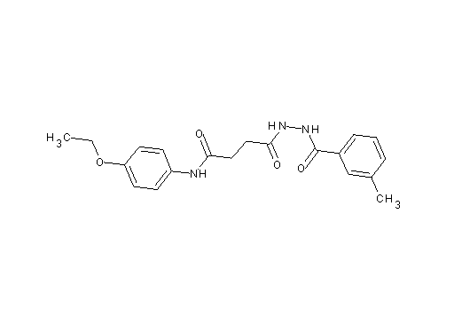 N-(4-ethoxyphenyl)-4-[2-(3-methylbenzoyl)hydrazino]-4-oxobutanamide - Click Image to Close