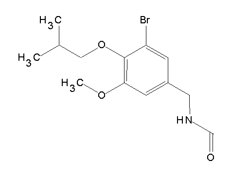 (3-bromo-4-isobutoxy-5-methoxybenzyl)formamide (3-bromo-4-isobutoxy-5-methoxybenzyl)formamide