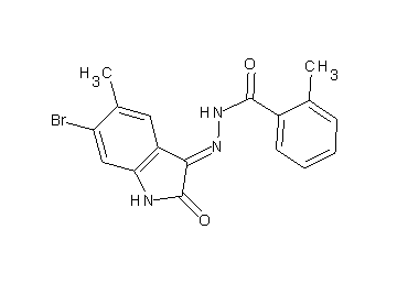 N'-(6-bromo-5-methyl-2-oxo-1,2-dihydro-3H-indol-3-ylidene)-2-methylbenzohydrazide