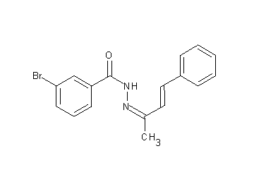 3-bromo-N'-(1-methyl-3-phenyl-2-propen-1-ylidene)benzohydrazide