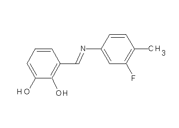 3-{[(3-fluoro-4-methylphenyl)imino]methyl}-1,2-benzenediol