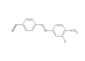 4-{[(3-fluoro-4-methylphenyl)imino]methyl}benzonitrile