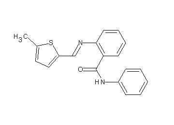 2-{[(5-methyl-2-thienyl)methylene]amino}-N-phenylbenzamide - Click Image to Close