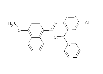 (5-chloro-2-{[(4-methoxy-1-naphthyl)methylene]amino}phenyl)(phenyl)methanone