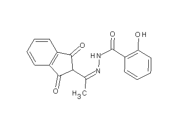 N'-[1-(1,3-dioxo-2,3-dihydro-1H-inden-2-yl)ethylidene]-2-hydroxybenzohydrazide
