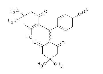 4-[(4,4-dimethyl-2,6-dioxocyclohexyl)(2-hydroxy-4,4-dimethyl-6-oxo-1-cyclohexen-1-yl)methyl]benzonitrile
