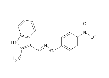 2-methyl-3-[2-(4-nitrophenyl)carbonohydrazonoyl]-1H-indole