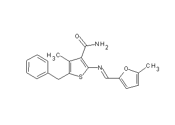 5-benzyl-4-methyl-2-{[(5-methyl-2-furyl)methylene]amino}-3-thiophenecarboxamide