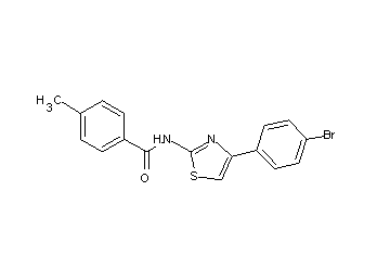 N-[4-(4-bromophenyl)-1,3-thiazol-2-yl]-4-methylbenzamide