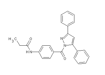 N-{4-[(3,5-diphenyl-1H-pyrazol-1-yl)carbonyl]phenyl}propanamide