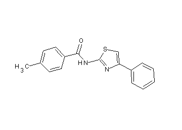 4-methyl-N-(4-phenyl-1,3-thiazol-2-yl)benzamide