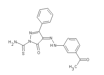 4-[(3-acetylphenyl)hydrazono]-5-oxo-3-phenyl-4,5-dihydro-1H-pyrazole-1-carbothioamide